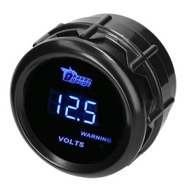 MOCNT Car Voltage Display 2 Inch 52 mm Voltmeter Display 8-18 V Voltmeter Blue Light Digital Display Voltage Meter Volt Gauge Voltage Meter Smoke Len Universal