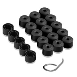 SOMUCH 20PCS Car Wheel Lug Nut Covers, 17mm Wheel Bolt Protection Caps with Removal Tool, 1K0 601 173, Compatible with Jetta, Beetle, Passat, GTI, CC