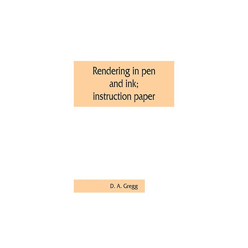 Rendering in pen and ink; instruction paper
