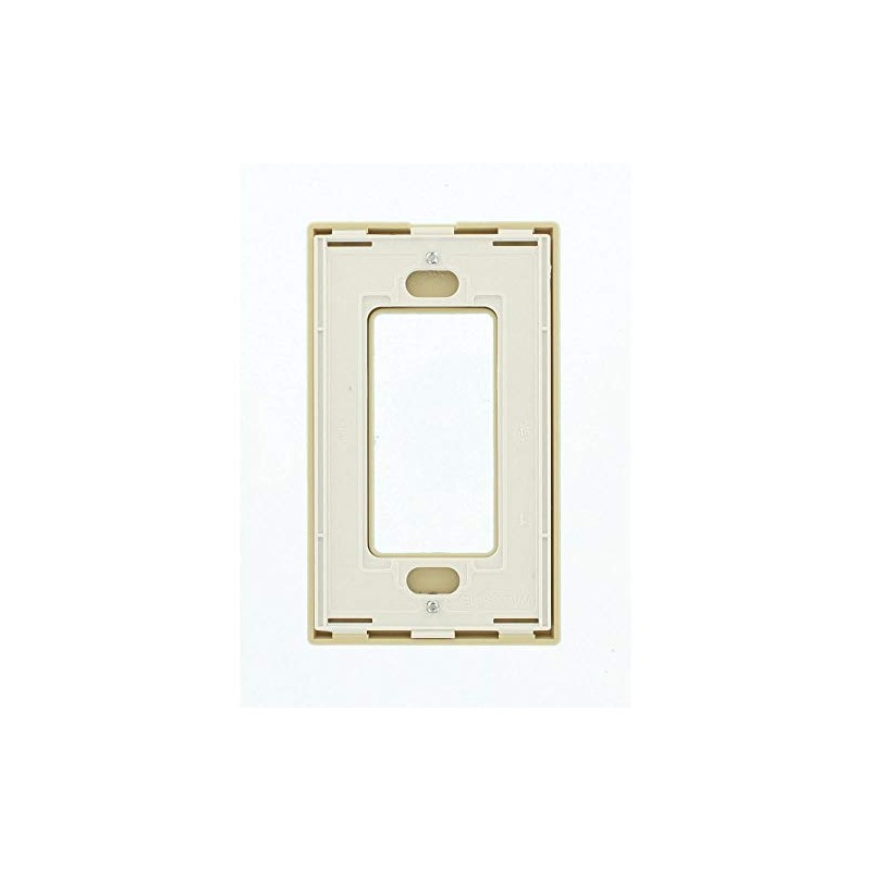 Leviton 1-Gang Decora Plus Screwless Wall Plate, 80301-SI, Ivory