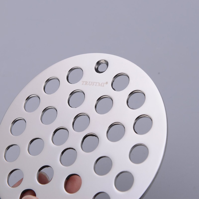 TRUSTMI 4 Inch Screw-in Shower Drain Cover Replacement Floor Strainer,Polished