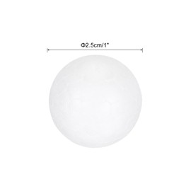 MECCANIXITY White Foam Balls Round 1 Inch Model Polystyrene Spheres Craft Balls for Art Craft Household Projects and Party Decoration 75Pcs