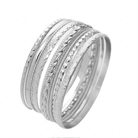 Ceeyoll 12 Bracelet Women's Multilayer Stackable Fashion Bohemian Style Women's Bracelet Set Silver Bracelet Set for Women and Girls