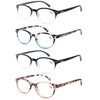 OLOMEE Reading Glasses for Women Cute Round Readers +4.50 for