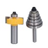 1/2in Router Bit 6 Bearing Slot Cutter for Multiple Depth