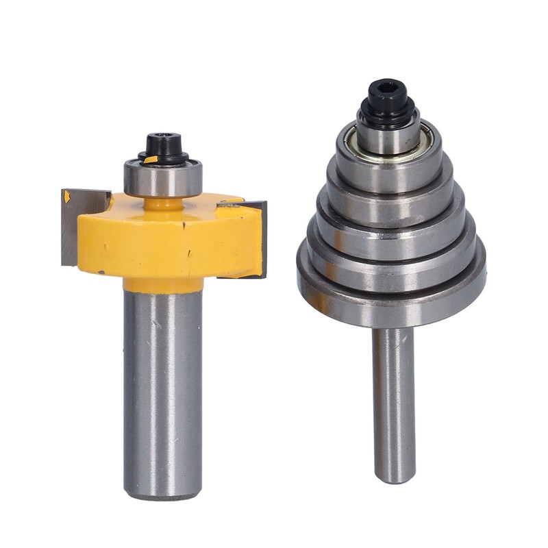 1/2in Router Bit 6 Bearing Slot Cutter for Multiple Depth