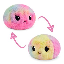 TeeTurtle - The Original Reversible Ball Plushie - Fuzzy Rainbow Tie-Dye - Cute Sensory Fidget Stuffed Animals That Show Your Mood