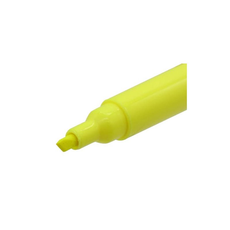 Merangue Tank Highlighters, Chisel Tip, Fluorescent Yellow, 12 Pack