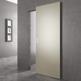 59“Concealed Sliding Barn Door Hardware and Track ，Floating Wall Mount，Soft Closing (Newly upgraded 4-wheel pulley)