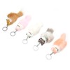 5pcs Handicraft Fluffy Animal Keychain Portable Cute Key Ring Car