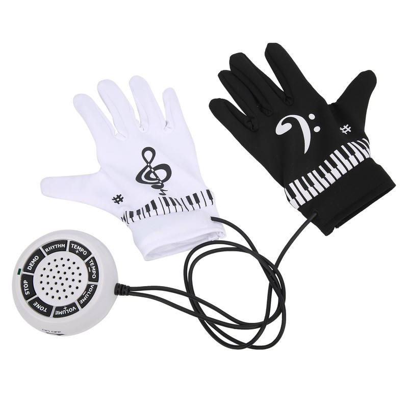 Electronic Piano Gloves for Kids Adults with Speakers Portable Party