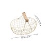 Ciieeo 1Pc Retro Beige Iron Storage Basket Decorative Household Fruit