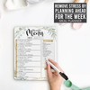 Hadley Designs Greenery Weekly Dinner Menu Board For Kitchen-Magnetic Meal