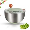 Stainless Steel Salad Spinner 5 Qt, Vegetable & Fruit Washing