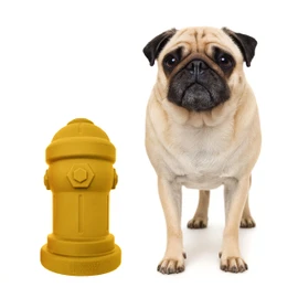 Small Dog Fire Hydrant 4x7 Silicone Soft Potty Training Aid for Small Breeds Under 10lbs Toy Breeds Indoor Outdoor Training Yellow