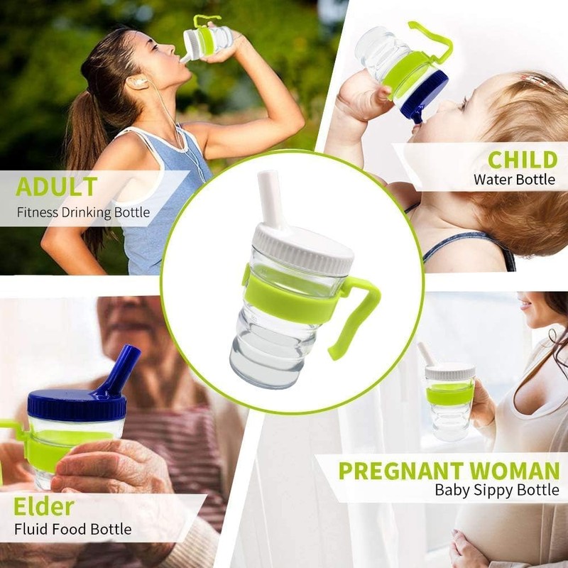 pegirra Control Flow Cup With Two Style Lids,Lightweight Clear Senior