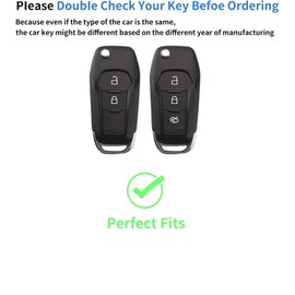 LCXJMWKL for Ford Key fob Cover,Compatible with Ford F150 F250 Focus 3 Escort Kuga Everest Fiesta Mustang Edge MKV 2015 2016 2017 2018 2019 Fusion 2016 Ranger flip Remote Key