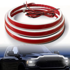 Car Hood Light Strip Dynamic Car LED Strip Light 71 inches Exterior Flexible Daytime Running Light Strip for Car,Truck,SUV (1 Piece)