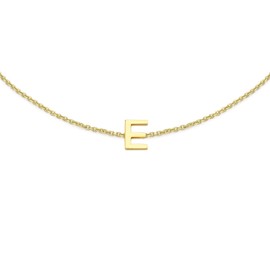 Carissima Gold Women's Bracelet Petite Letter 'E' 9ct Adjustable 15-18cm, 9ct Gold