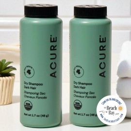 Acure Dry Shampoo Powder Mini Dry Organic Shampoo Brunette 1.7 Oz Travel Sz (2)