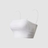JAJU Women's Cotton Modal Tube Crop Bra_White