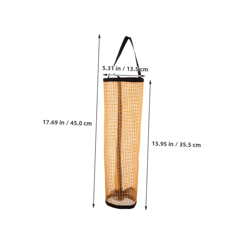 Kisangel 5pcs Tennis Ball Storage Pouches Wall Mounted Mesh Organizer
