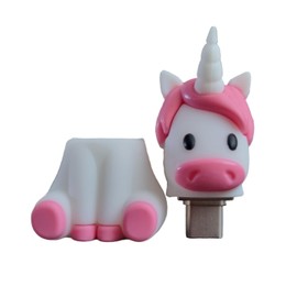 Ulticool - USB C Stick - Unicorn 64 GB Unicorn - Pretty Sweet Cute USB - Memory Stick Data Storage - Flash Pen Drive - Memory Stick - Unique Original Design - Pink White
