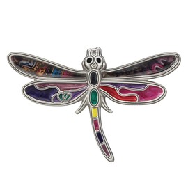 DOWAY Cute Enamel Dragonfly Brooch Pins for Women Scarf Clothing Safety Pins Dragonfly Jewelry Gifts, Zinc, No gemstone.