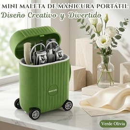 Kit de Cortaúñas de Acero Inoxidable 316L Filoso con Mini Maleta Portátil y Creativa 8 en 1 para Adultos Set de Manicura Herramientas de Cuidado Personal para Uso Diario Viajes y Regalo