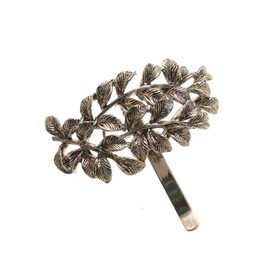 Vingtaine H7332 Leaf Motif Pony Hook Hair Elastic Hair Cuffs Hair Cuffs Adult, gold (hair cuff)