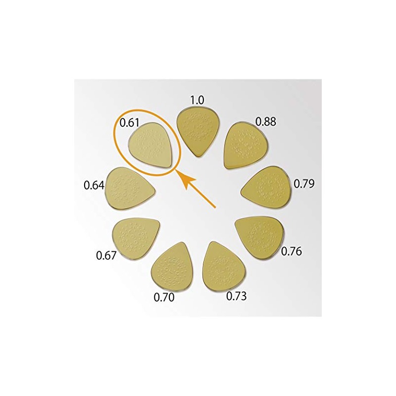ecceno Japanese Medium Ultem Pick recopi (0.61mm Thickness)