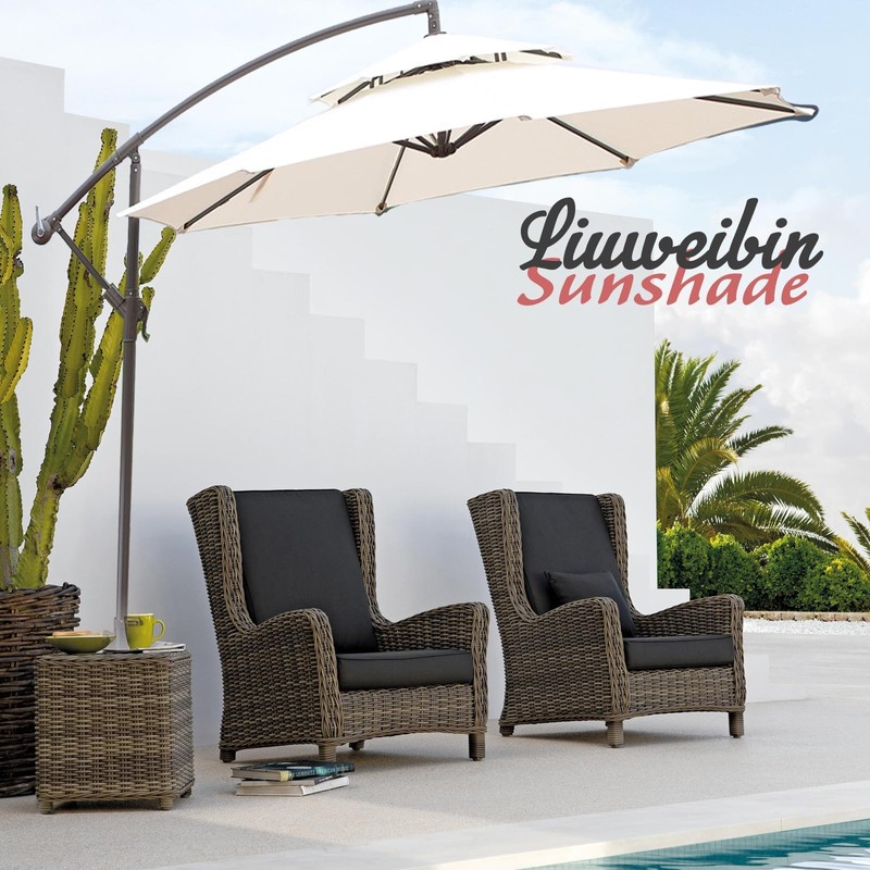 Balcony Parasol, Replacement Cover Parasol 6/8 Struts, Bendable, Parasol 3