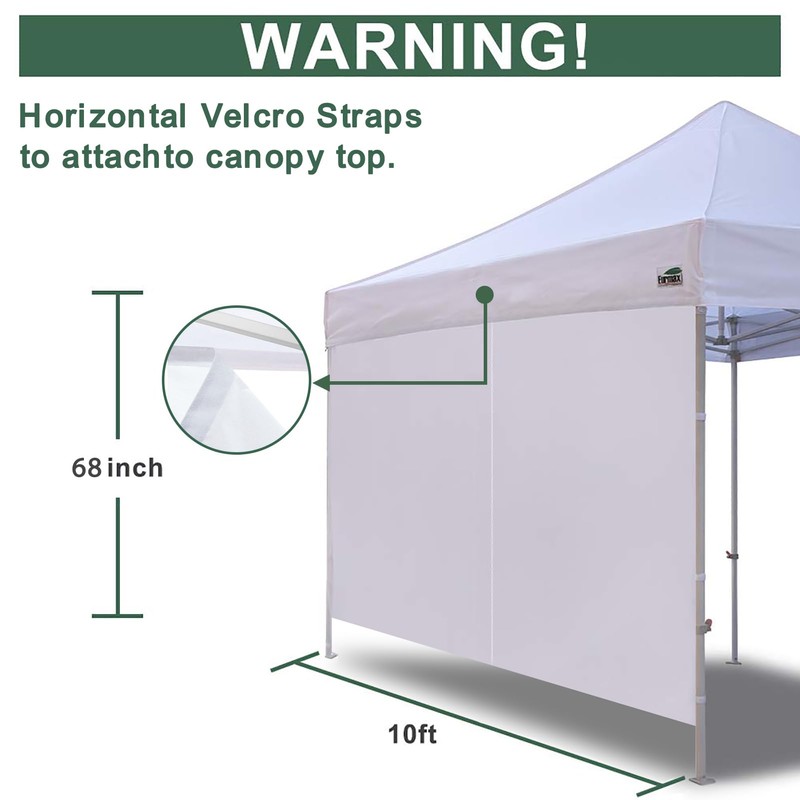 Eurmax USA Instant Canopy SunWall Canopy Middle Zipper Wall for