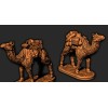 EC3D Travelling Merchant Trader and Pack Camel Pair Mini Miniatures