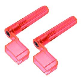 sourcing map 2 Pcs Red Plastic Guitar String Winder Speed Peg Puller Bridge Guitar Strings Tuners Winding Device Change Strings Tool Translucent Guitar Accessories