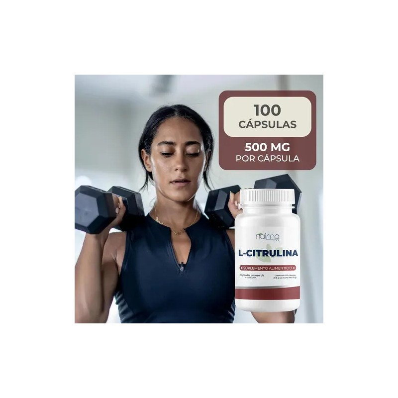 Aminoácido L-Citrulina 1000mg Naima Lab Cápsulas Sin Gluten 100 Unidades