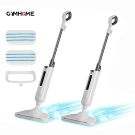 Steam Mop for Floor Cleaning,Lightweight Floor Steamer Cleaner for Hardwood/Tile/Laminate Floors Carpet, 2 Washable Pad,Green - Color: Gray