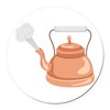 CafePress Copper Kettle 5.5" Round Car Magnet Magnetic Bumper Display