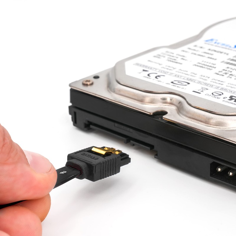 BIGtec SATA Cable 0,7m schwarz gerade/gerade