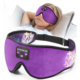 Sleep Headphones with Sleep Mask – Bluetooth Music Eye Mask with Ultra-Thin Speakers, Soft Silk Headband for Side Sleepers, Travel, Meditation & Insomnia