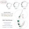 Sfoni Silver Hoops Earrings for Women 925 Sterling Silver Hoop