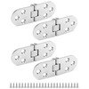 QWORK® 4 Pieces Two Leaf Hinges with Screws Door Hinge