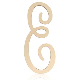 Wooden Letters 12 Inch for Wall Decor Cursive Wooden Monogram Letters Unfinished Large Wood Letter E Focal20 Craft Alphabet Wall Hanging for Wreath Baby Shower Home Decoration