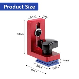 Lcyen 2 Pieces 30 Type Guide Rail Stop, Mitre Rail, Mitre Rail Stop, T-slot Mitre Rail Stop, Aluminium Alloy Slide Locator, for Woodworking Workbench, T-rails