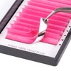 Colored Eyelash Extensions Easy Fan 8-15mm Mixed Pink C Curl