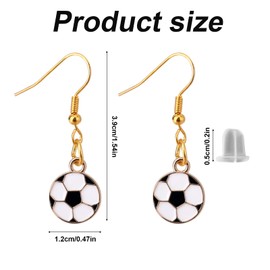 Mikovivi Soccer Dangle Earrings for Women, Stylish Football Earrings Cute Sports Stud Earring Jewelry Gifts Sport Dangle Earring for Women Sport Lovers Player Fan