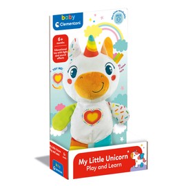 Clementoni 61383 Little Unicorn Play Plush Interactive Learning Soft Toy with Lights & Sounds for Toddlers & Babies (6+ Months), Multicoloured