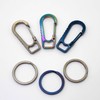PPFISH Titanium Heavy Duty Carabiner Keychain, EDC Quick Release Hooks