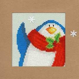 Bothy Threads Cross Stitch Kit -Christmas Card - Snowy Penguin