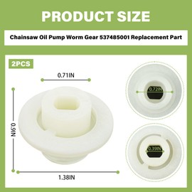 537485001 Oil Pump Worm Gear for Ryobi RY40503, RY40505 40V 14" Cordless Chainsaw - 2 PCS